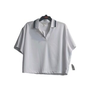 NWT Nanette Lepore Short Sleeve Polo Shirt Collared BuiltIn Sun Protection Sz XL